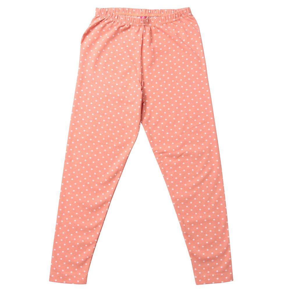 Nexgen Girls - Yarn Printed Leggings - Peach