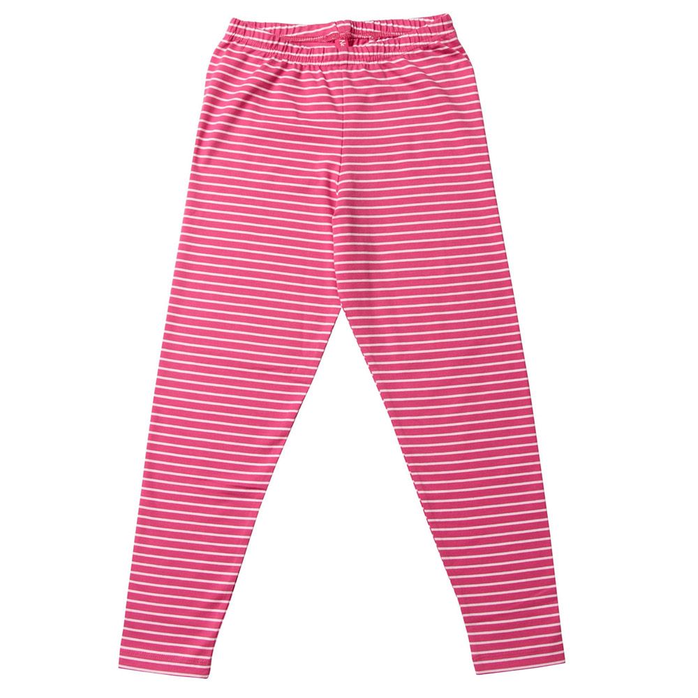 Nexgen Girls - Striped Leggings - Dark Pink