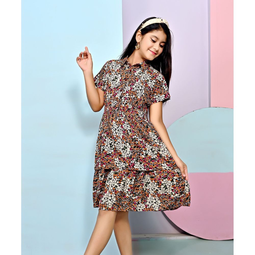 Flower Girl - Girl Floral Print Dress