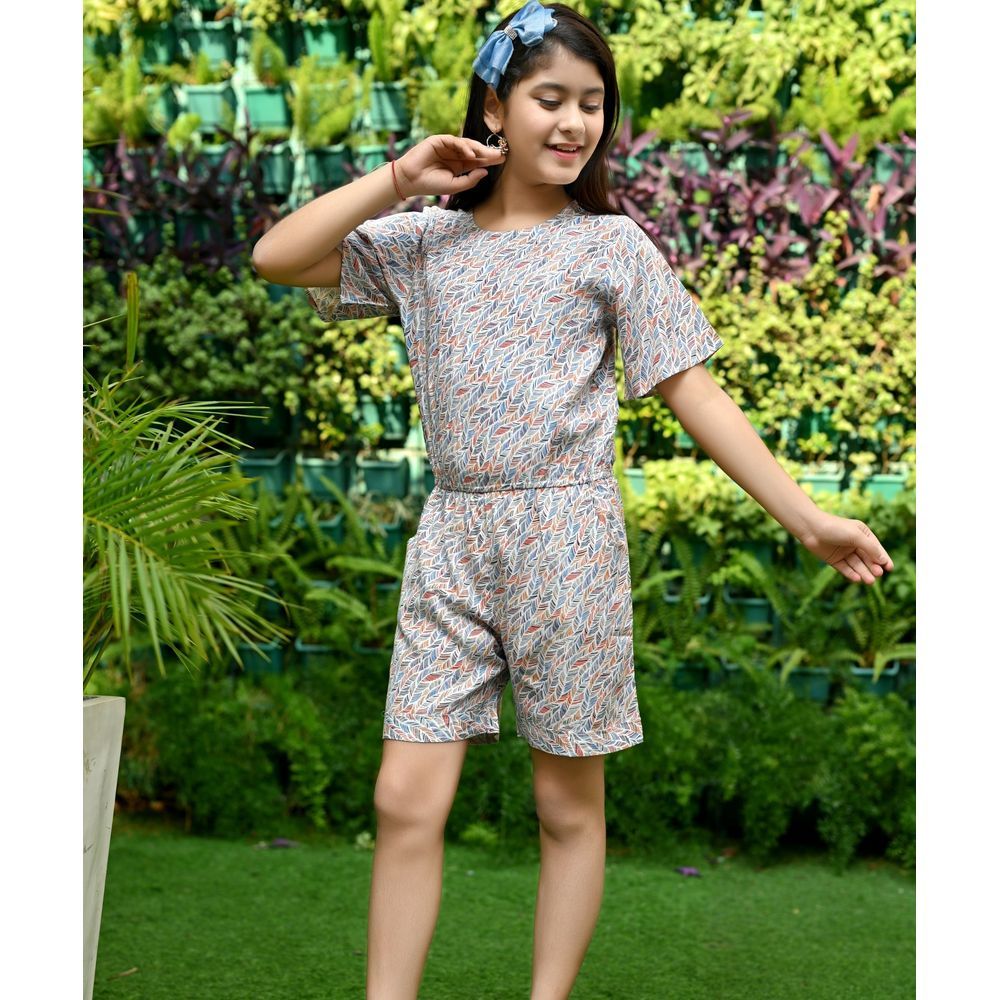 Flower Girl - Girl Printed Playsuit