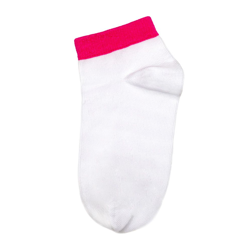 Genius - 3pc-Set - Girl's Trainer Socks - White/Pink