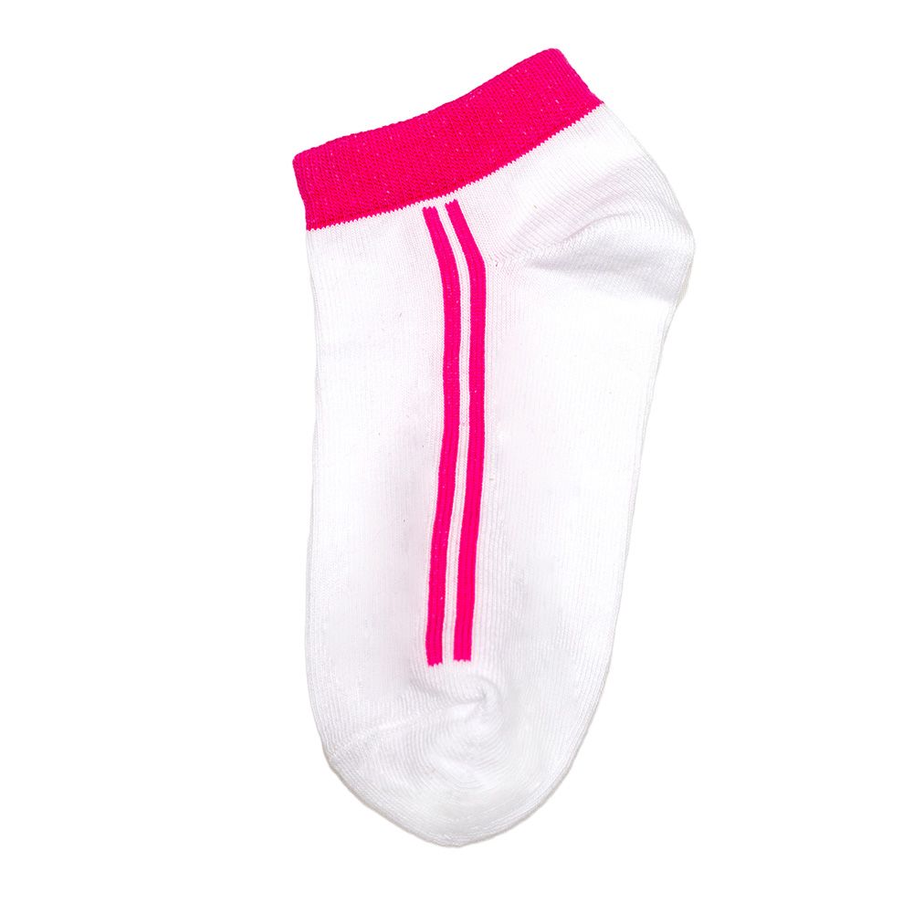 Genius - 3pc-Set - Girl's Trainer Socks - White/Pink