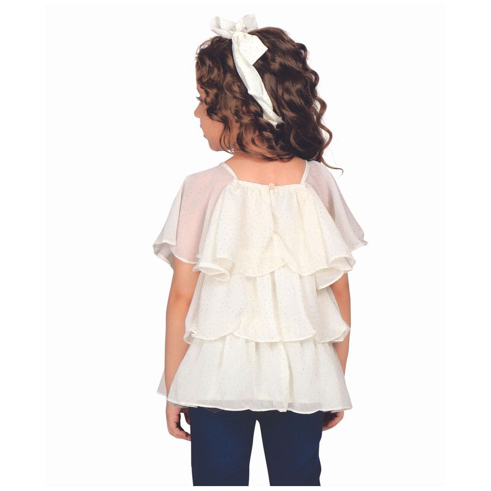 Little Kangaroos - Girl Woven Top - Off White