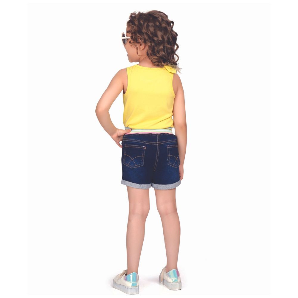 Little Kangaroos - Girl Denim Shorts - Dark Blue