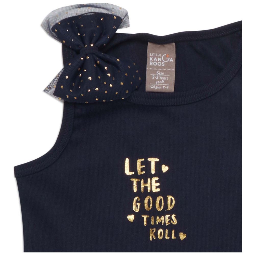 Little Kangaroos - Girl Sleeveless T-Shirt - Navy