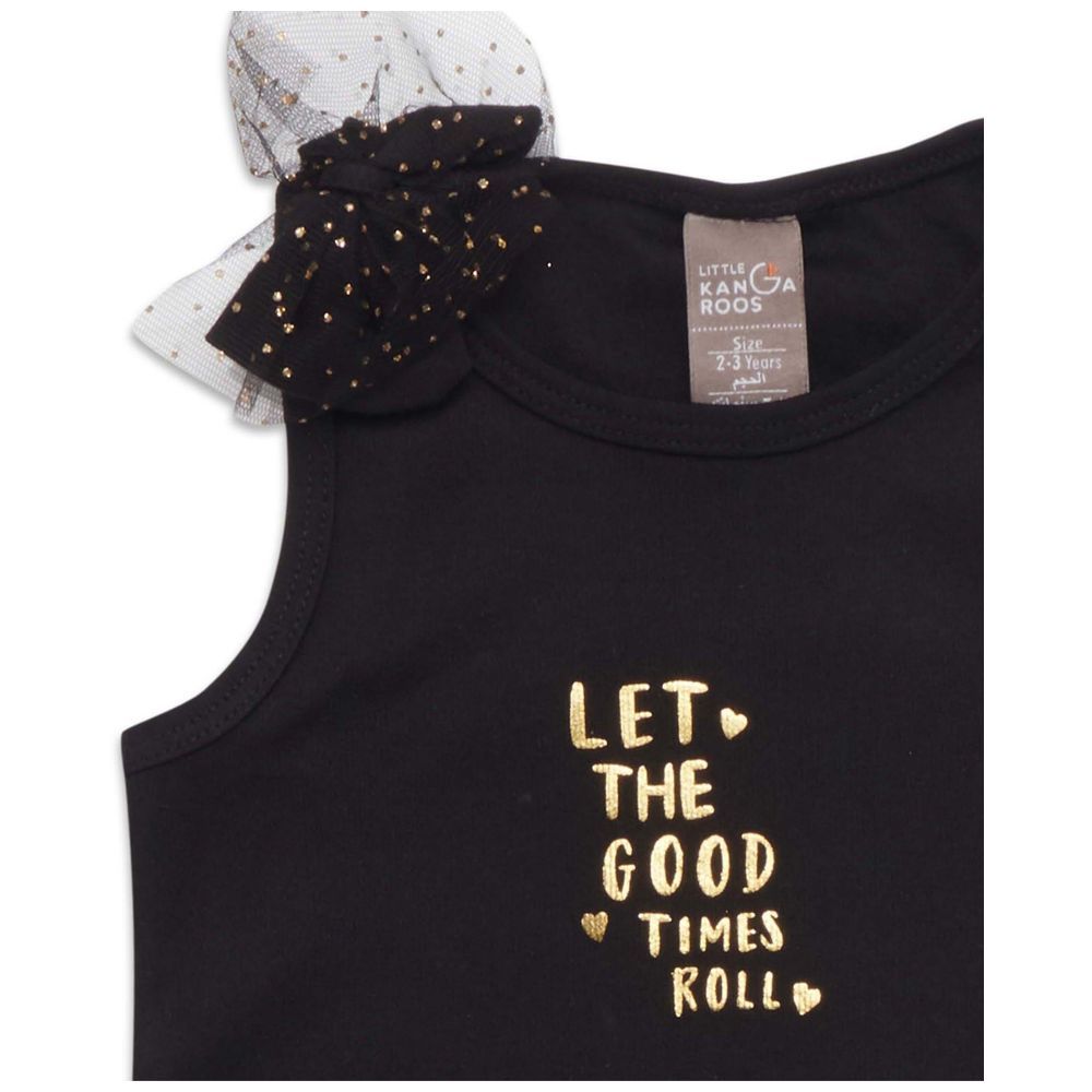 Little Kangaroos - Girl Sleeveless T-Shirt - Black