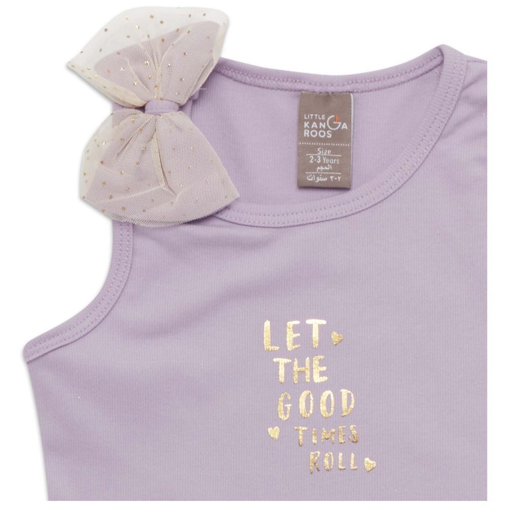 Little Kangaroos - Girl Sleeveless T-Shirt - Lilac