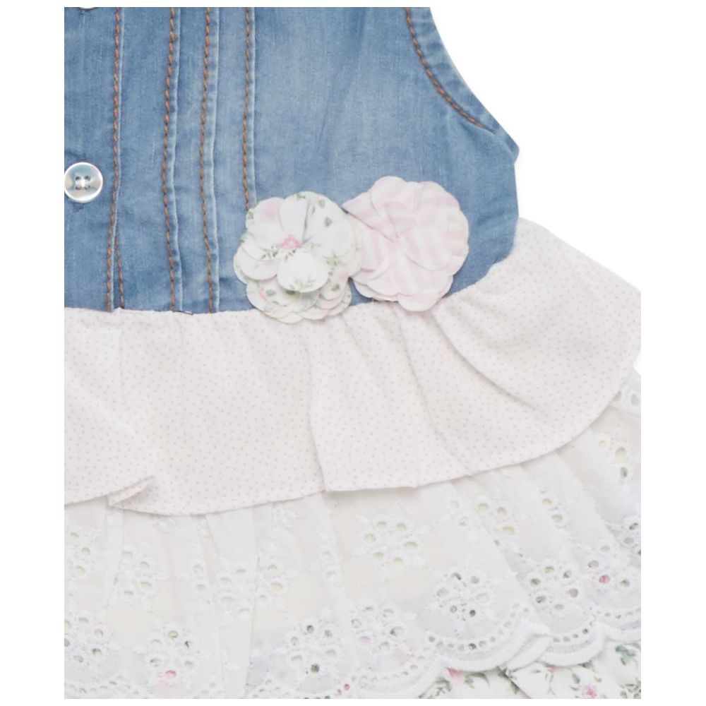 Little Kangaroos - Baby Girl Denim Dress - Light Blue