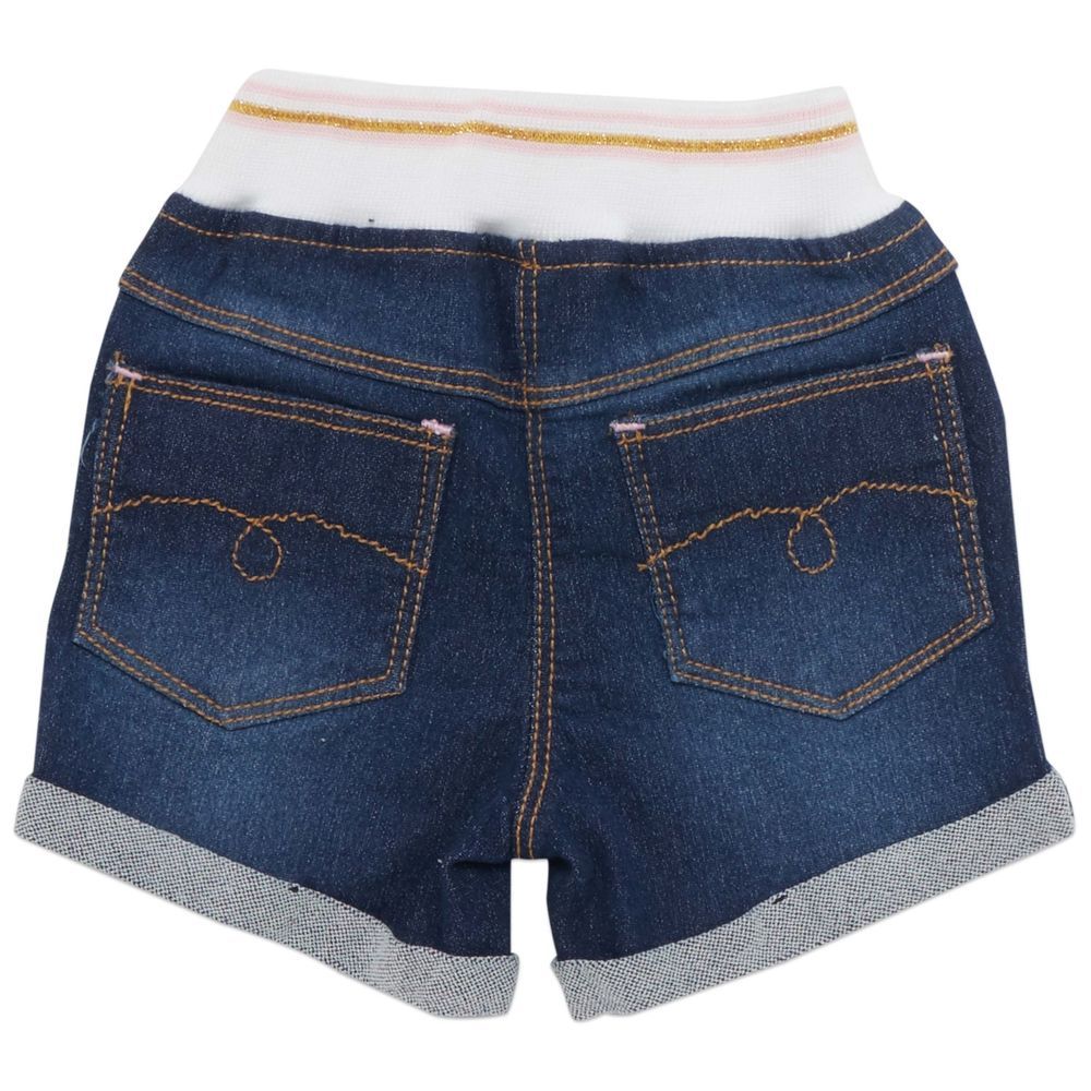 Little Kangaroos - Baby Girl Denim Shorts - Blue