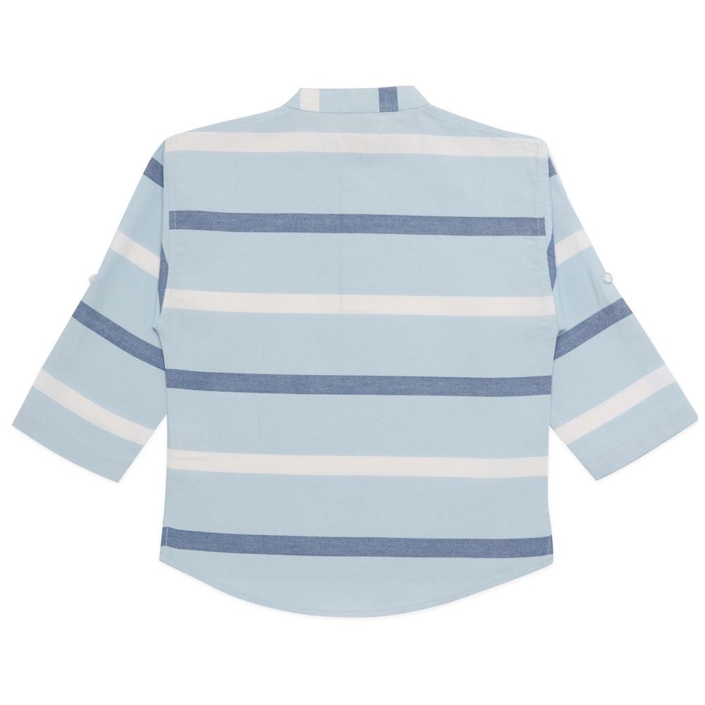 Little Kangaroos - Boy Rollup Shirt - Sky Blue