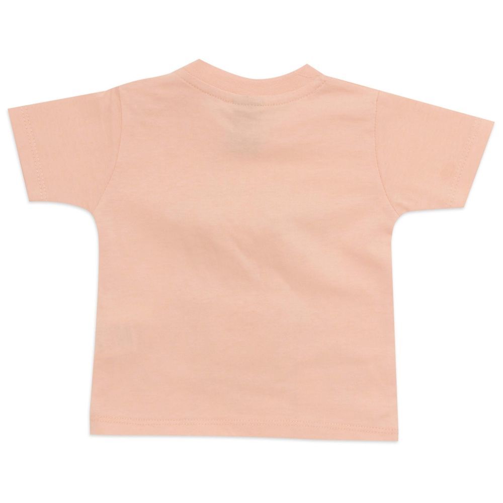 Little Kangaroos - Baby Boy Half Sleeves Round Neck T-Shirt - Peach