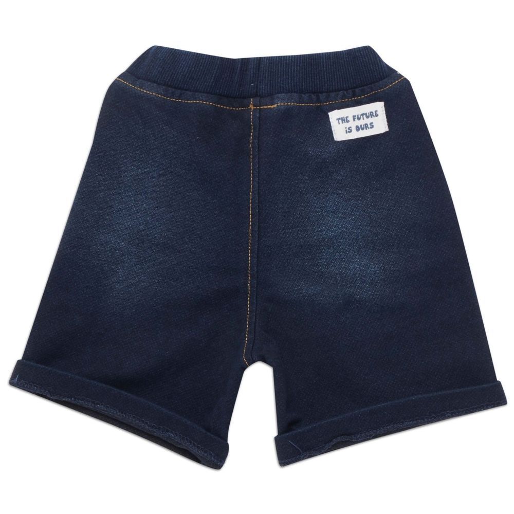 Little Kangaroos - Baby Boy Knitted Bermuda - Dark Blue