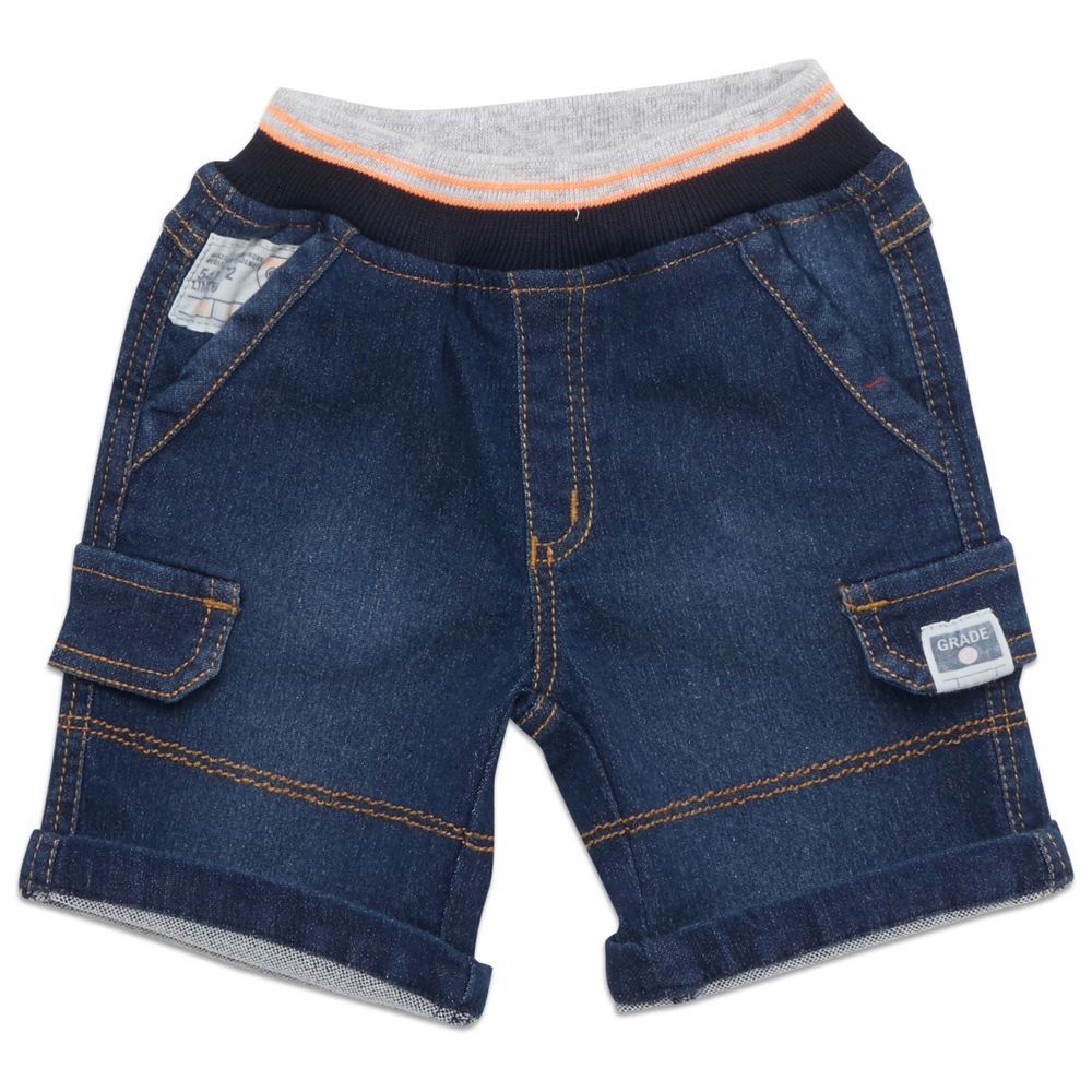 Little Kangaroos - Baby Boy Denim Shorts - Dark Blue