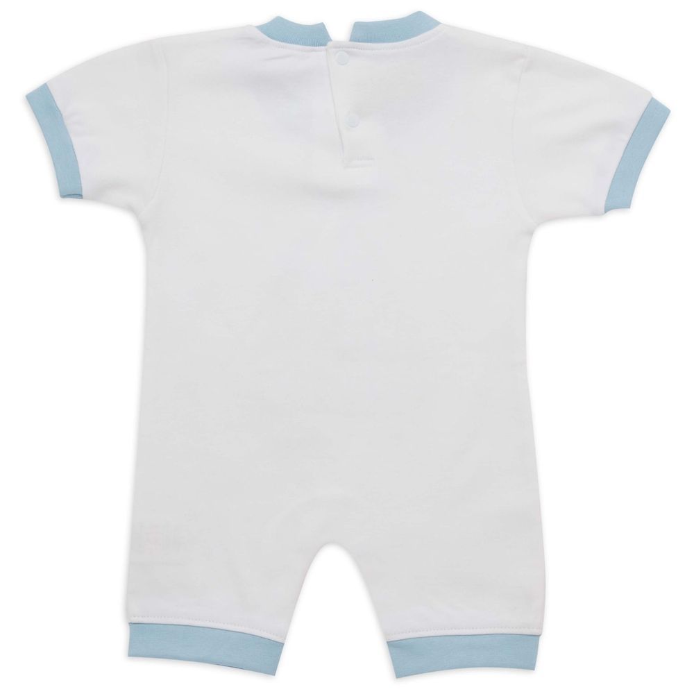 Little Kangaroos - Baby Boy Romper - White