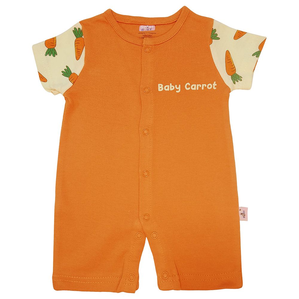 Smart Baby - Baby Boy Short Sleeves Romper - Orange