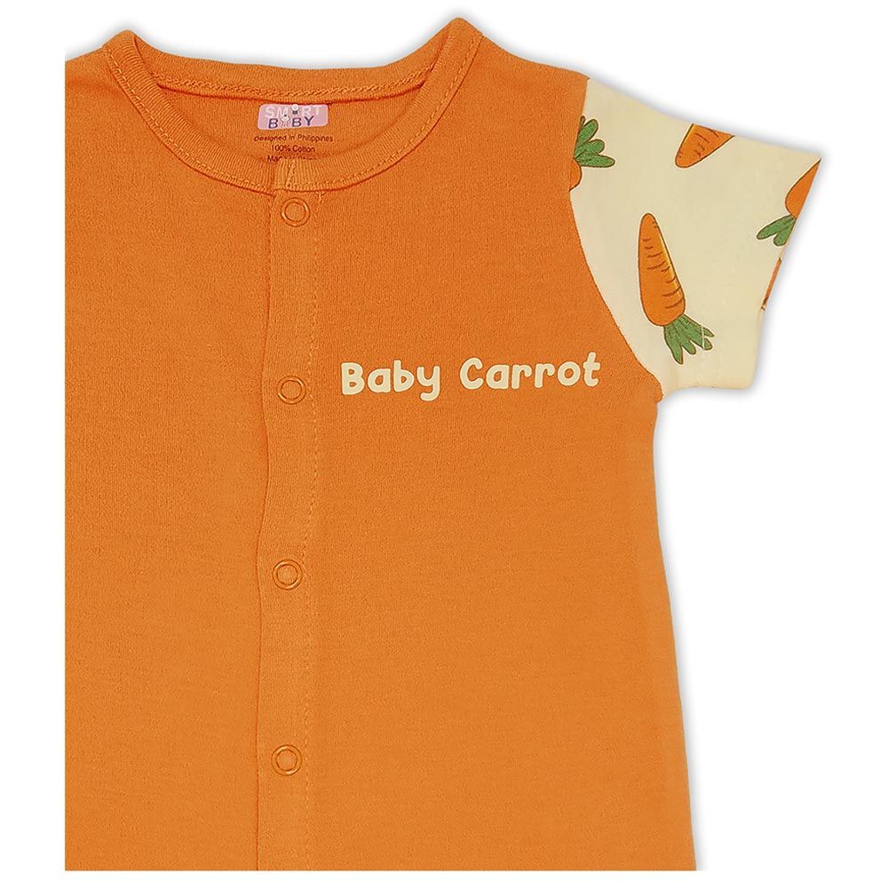 Smart Baby - Baby Boy Short Sleeves Romper - Orange