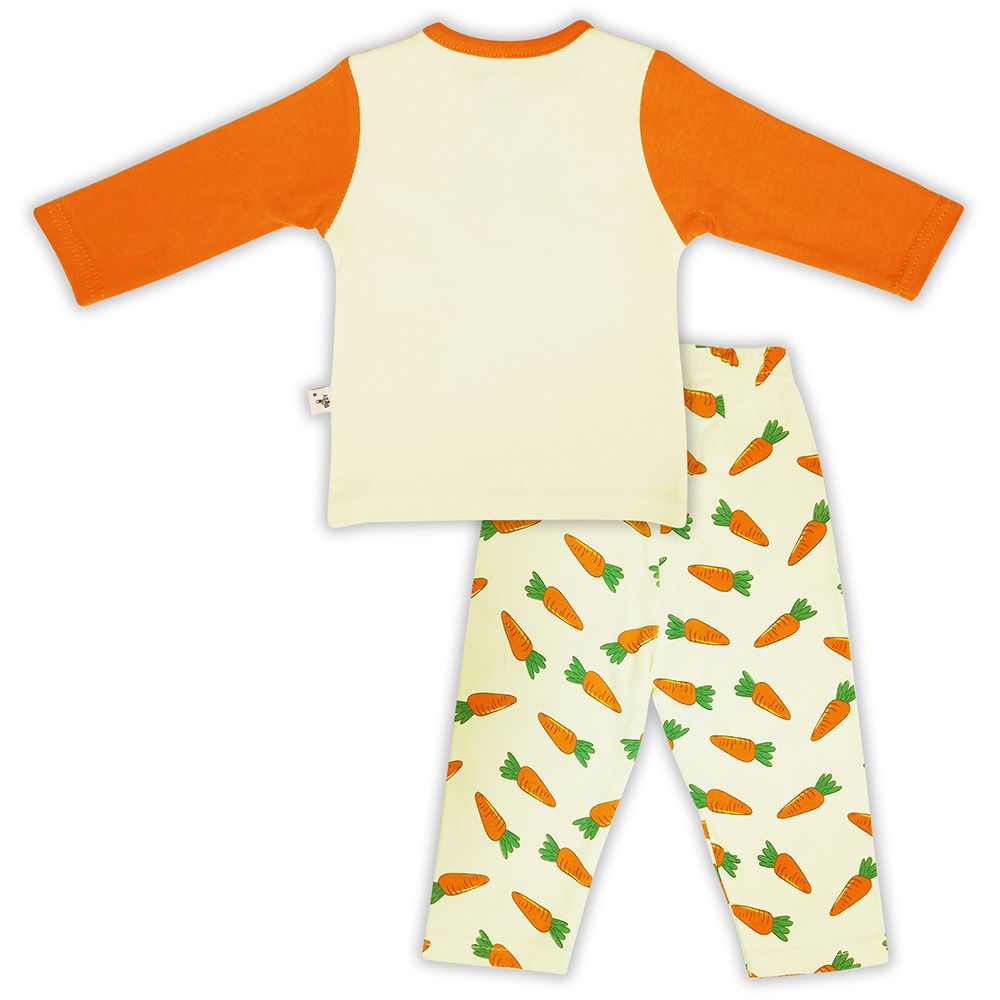 Smart Baby - 2pc-Set - Baby Boy T-Shirt And Pajama Suit - Orange