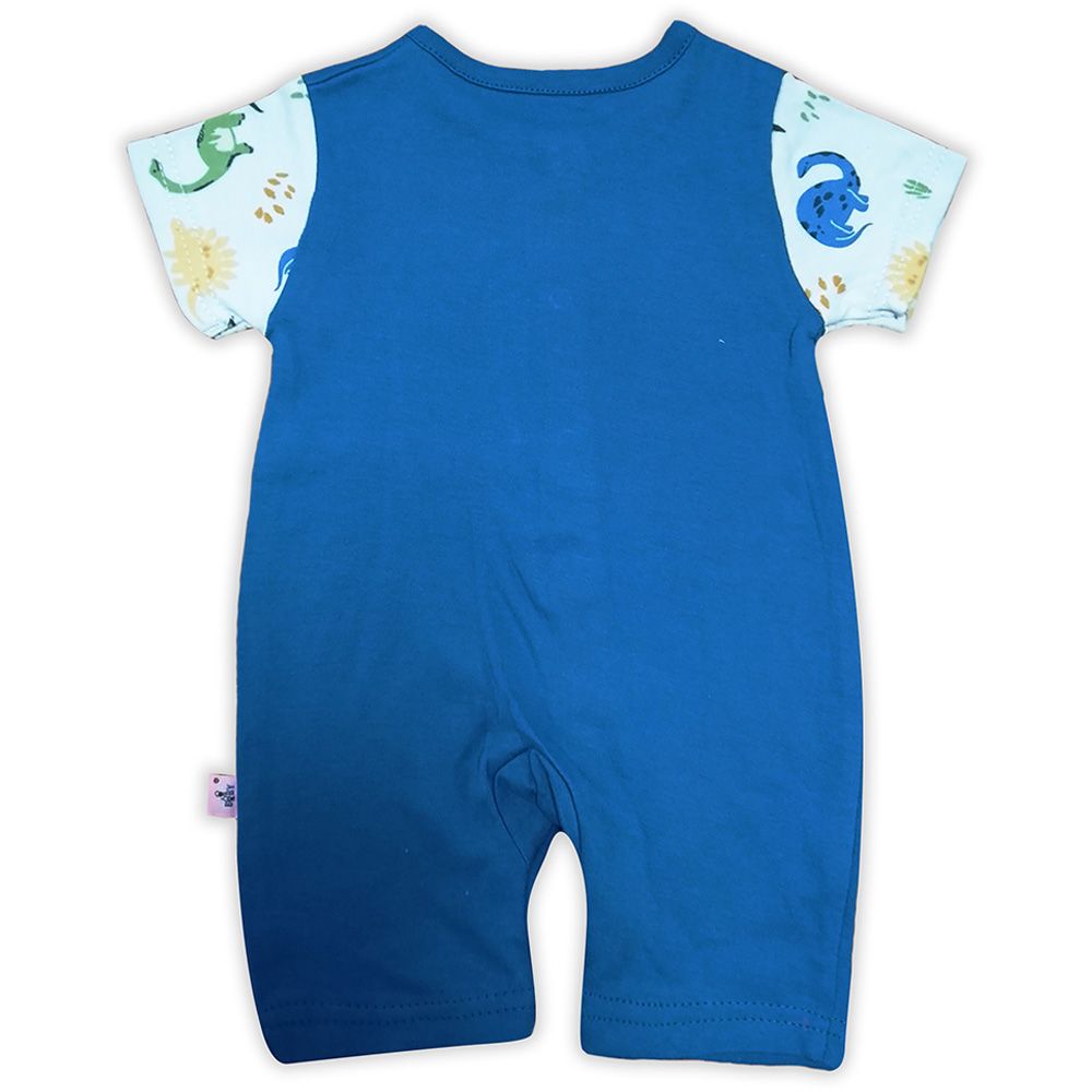 Smart Baby - Baby Boy Short Sleeves Romper - Forest Blue