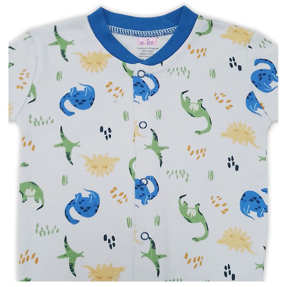 Smart Baby - Baby Boy Sleepsuit - White Dino