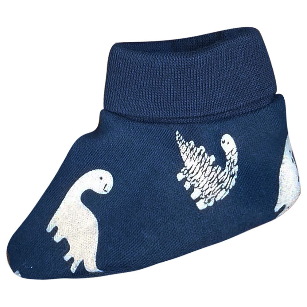 Smart Baby - Baby Boy Printed Booties - Navy