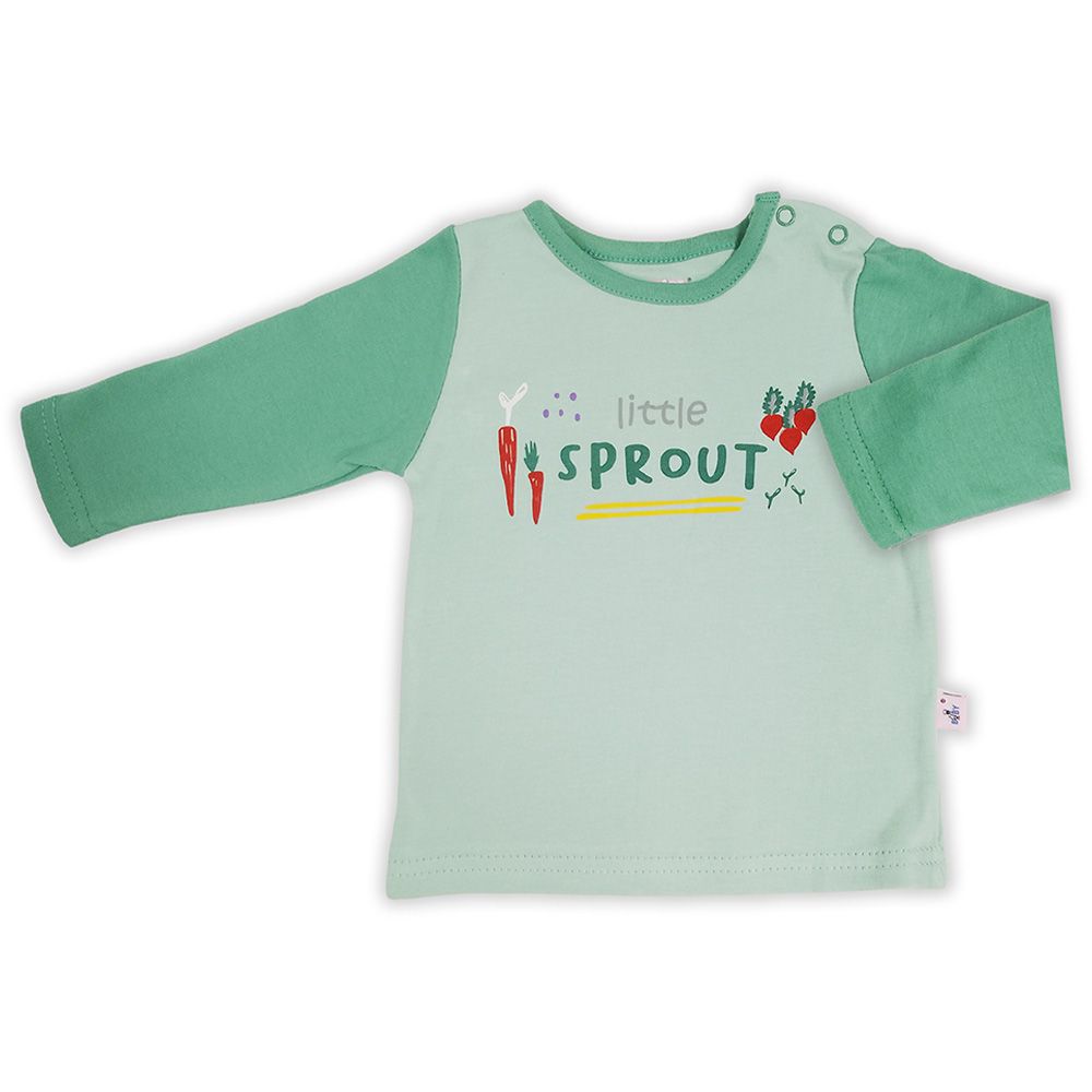 Smart Baby - 2pc-Set - Baby Boy T-Shirt And Pajama Suit - Mild Green