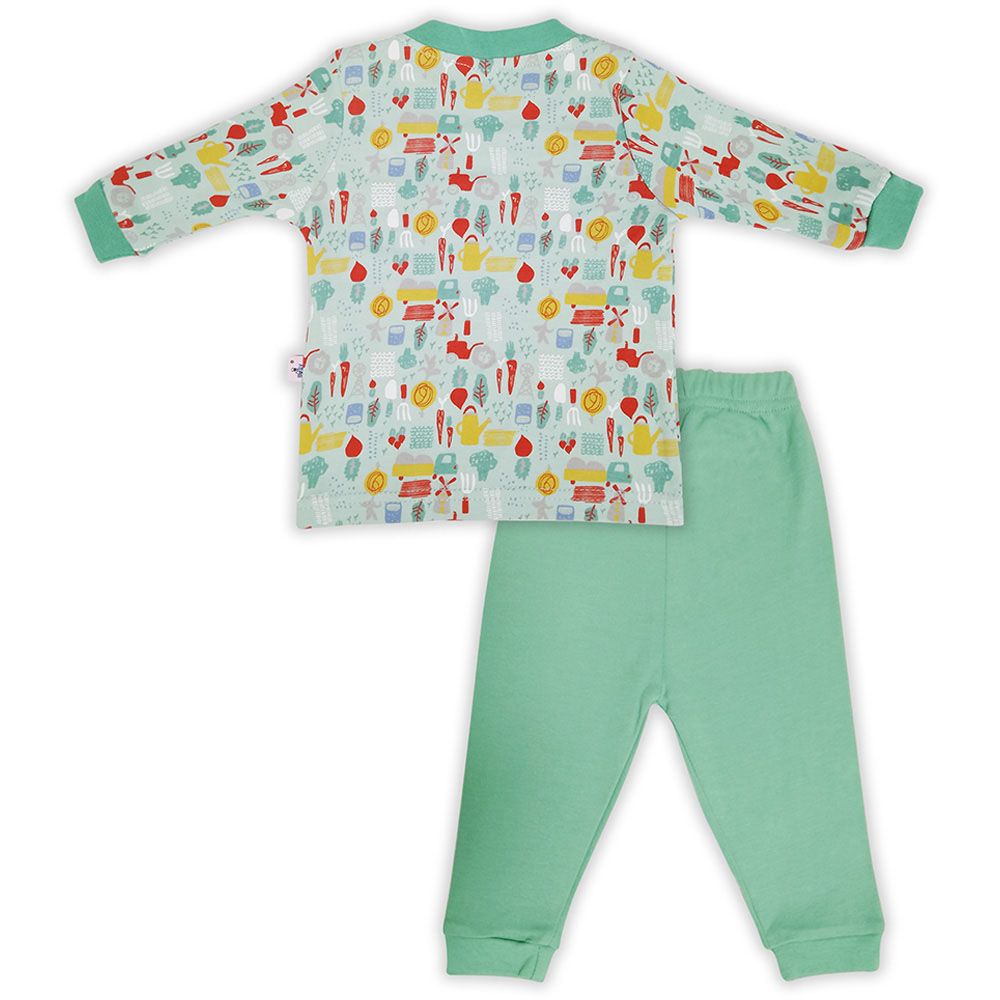 Smart Baby - 2pc-Set - Baby Boy Printed T-Shirt And Pajama Suit