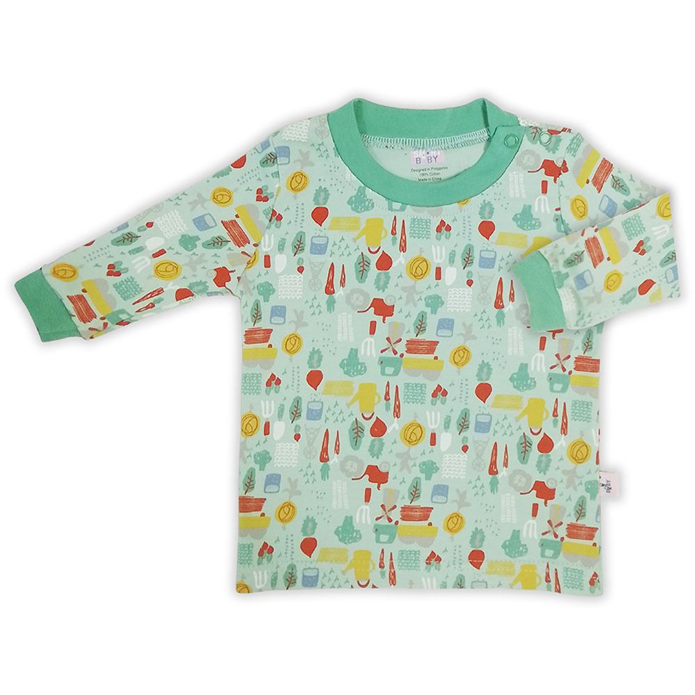 Smart Baby - 2pc-Set - Baby Boy Printed T-Shirt And Pajama Suit