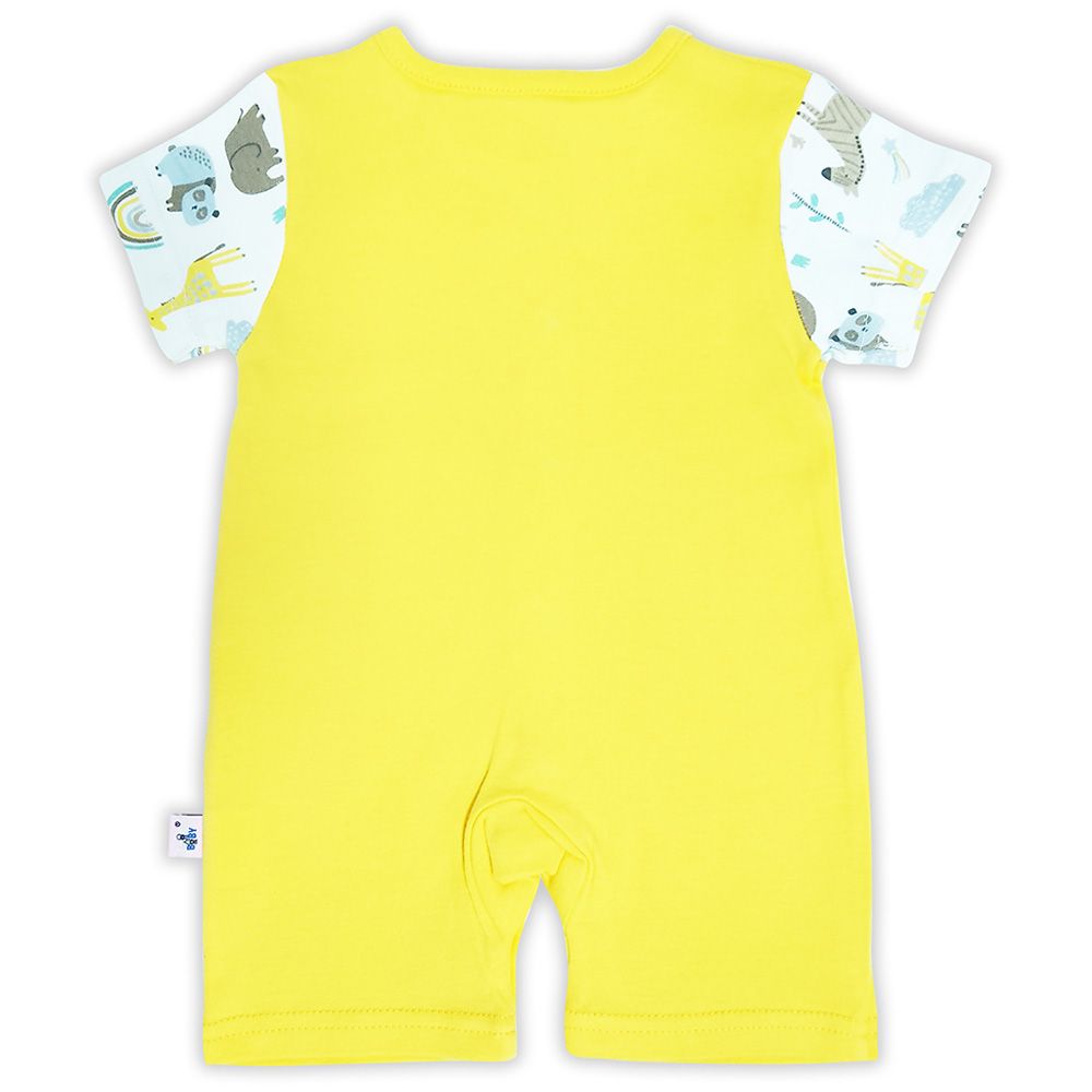 Smart Baby - Baby Boy Short Sleeves Romper - Mustard