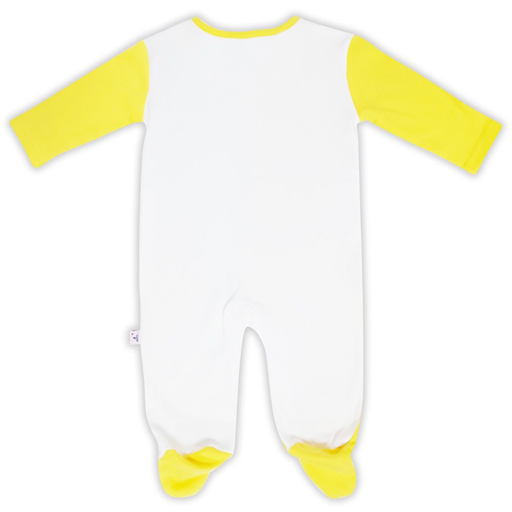 Smart Baby - Baby Boy Footed Sleepsuit - Mustard/White