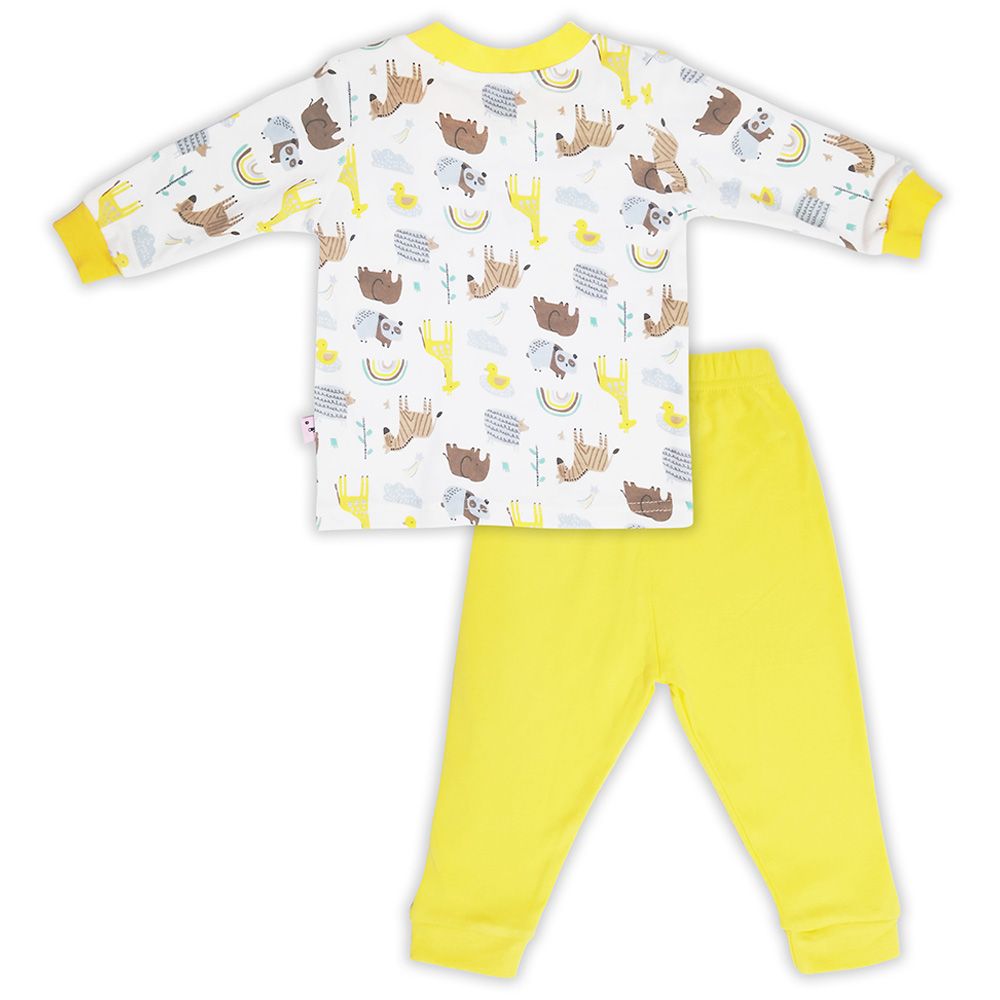 Smart Baby - 2pc-Set - Baby Boy T-Shirt And Solid Pajama Suit