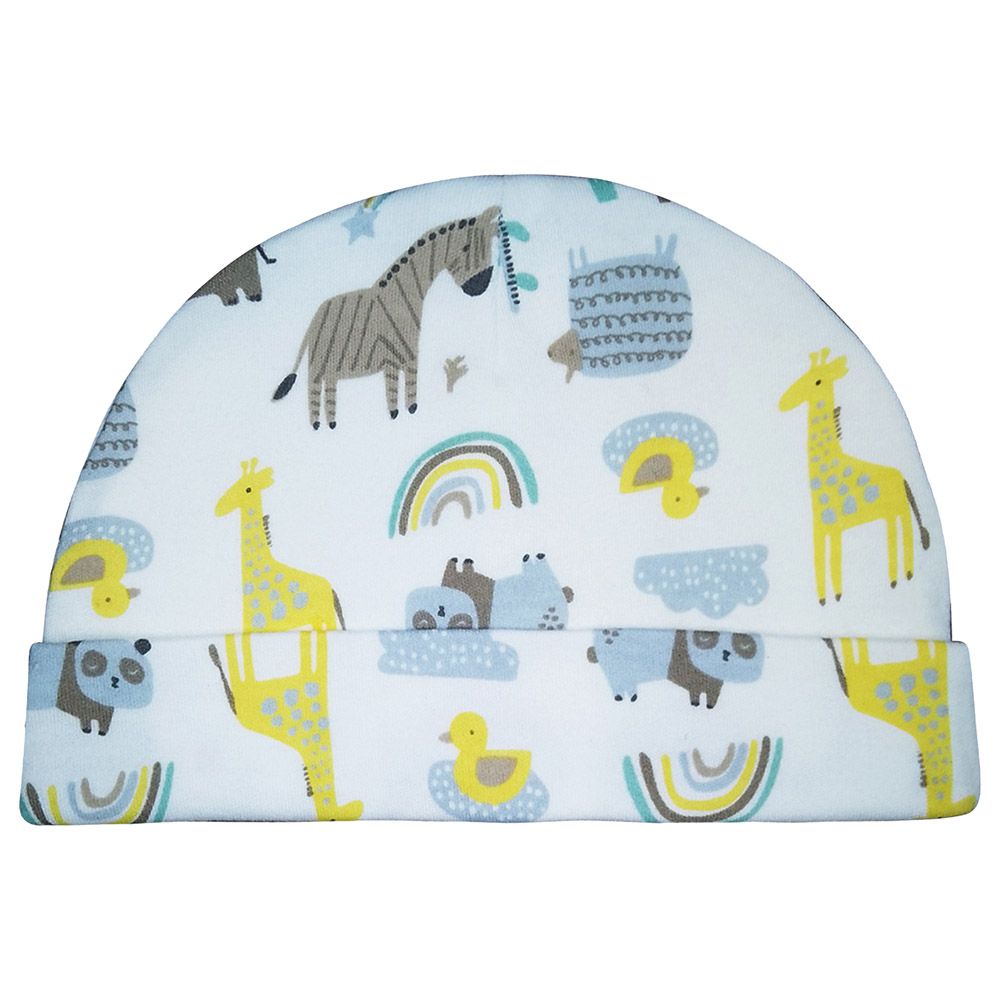 Smart Baby - Baby Boy Printed Cap - Mustard/White