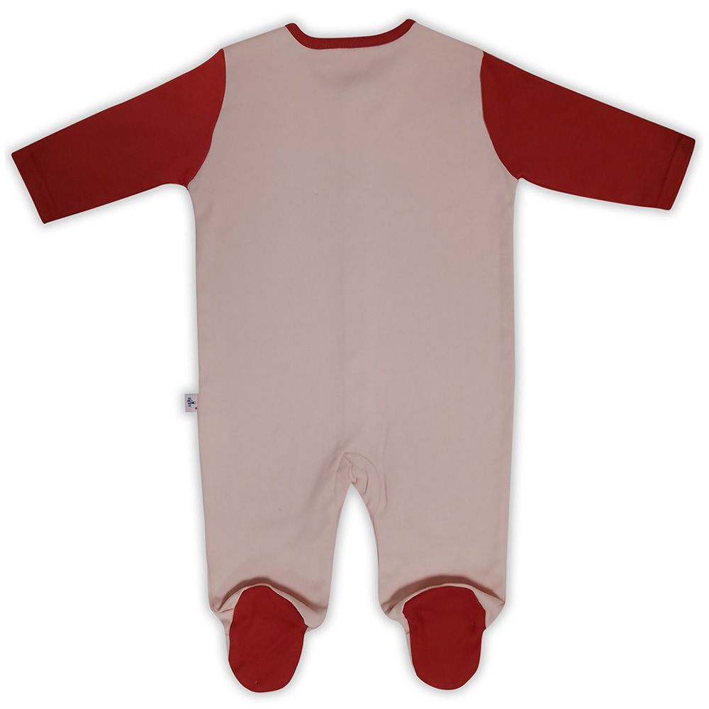 Smart Baby - Baby Girl Footed Sleepsuit - Red Rust