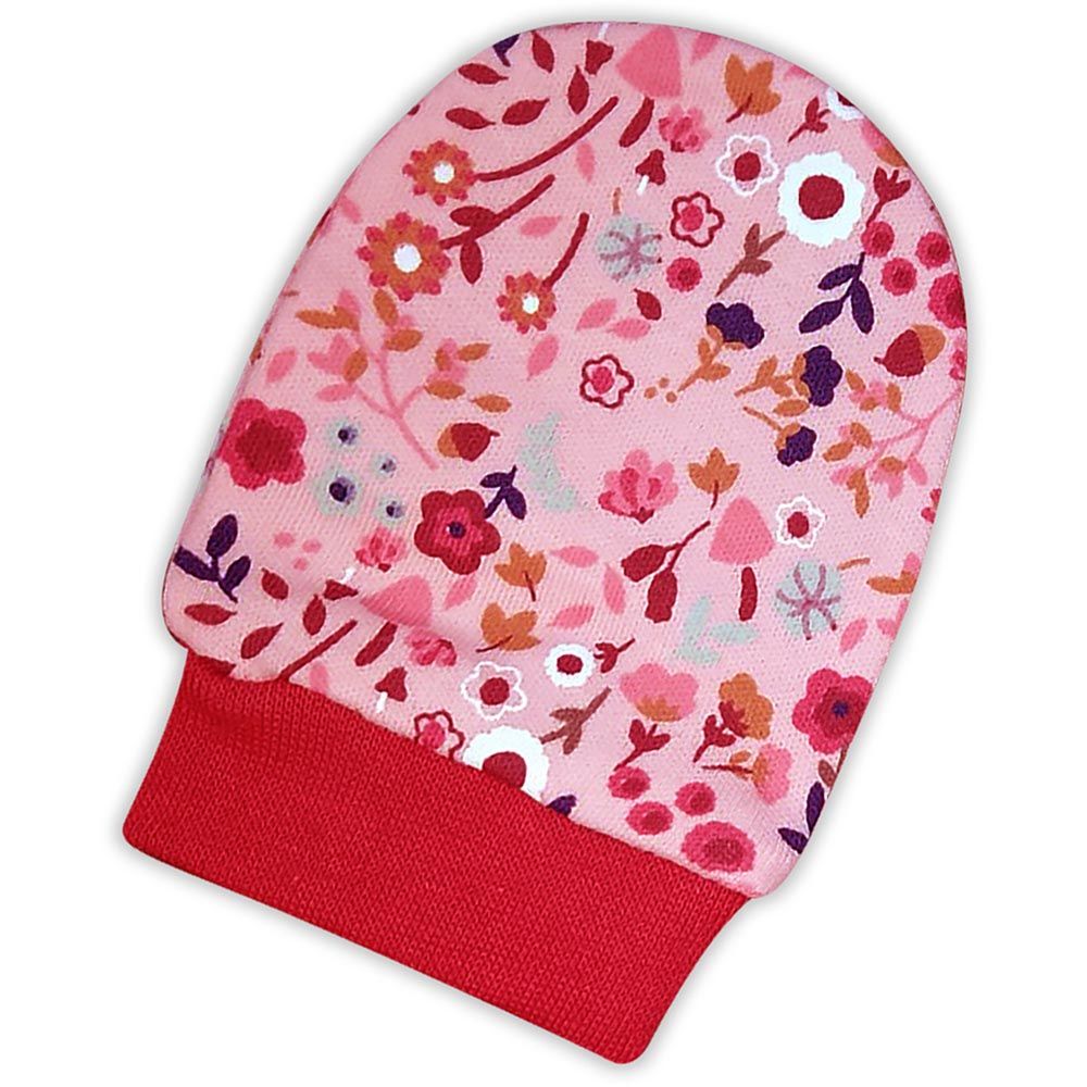 Smart Baby - Baby Girl Printed Mittens - Red