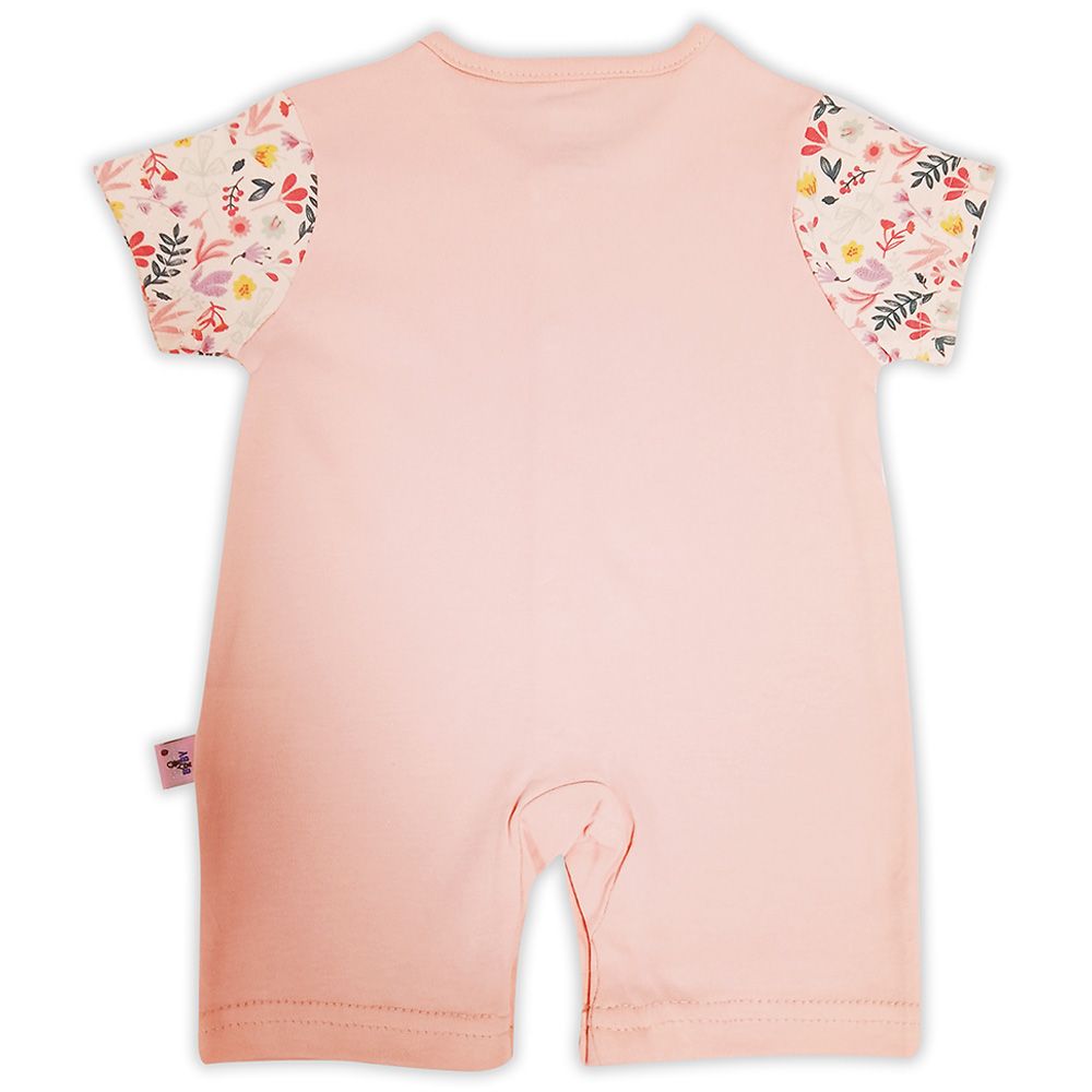 Smart Baby - Baby Girl Short Sleeves Romper - Rose Pink