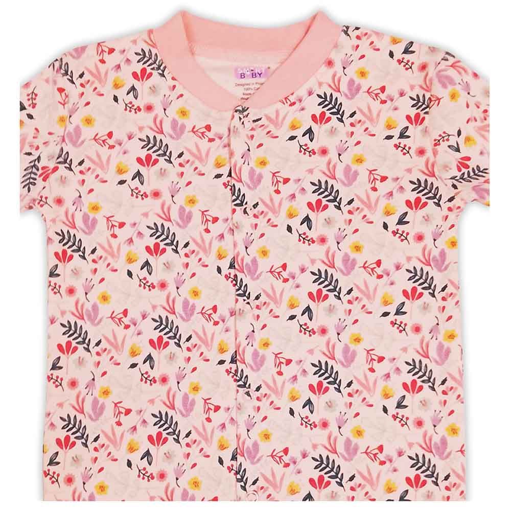 Smart Baby - Baby Girl Floral Sleepsuit