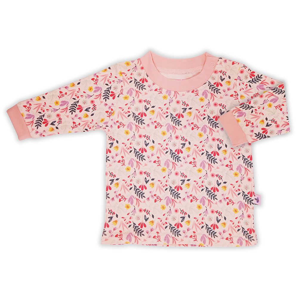 Smart Baby - 2pc-Set - Baby Girl T-Shirt And Pajama Suit - Rose