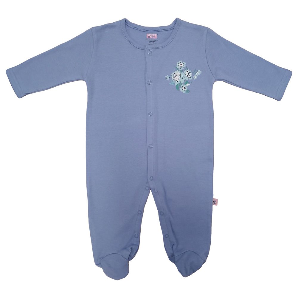 Smart Baby - Baby Girl Footed Sleepsuit - Blue