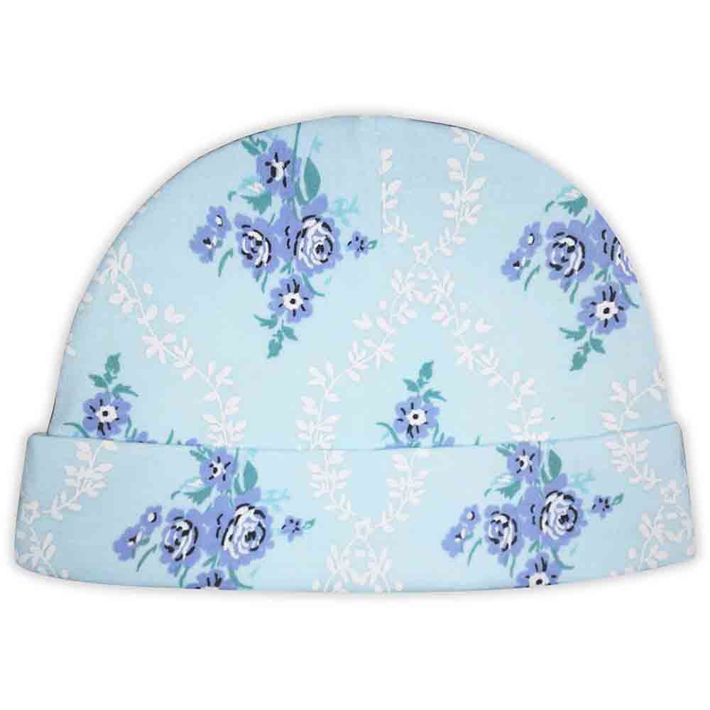 Smart Baby - Baby Girl Printed Cap - Aqua Blue