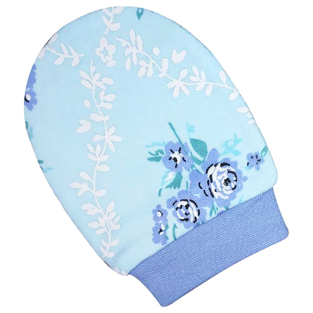 Smart Baby - Baby Girl Printed Mittens - Aqua Blue