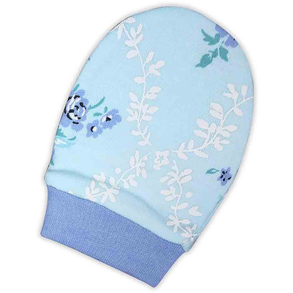 Smart Baby - Baby Girl Printed Mittens - Aqua Blue