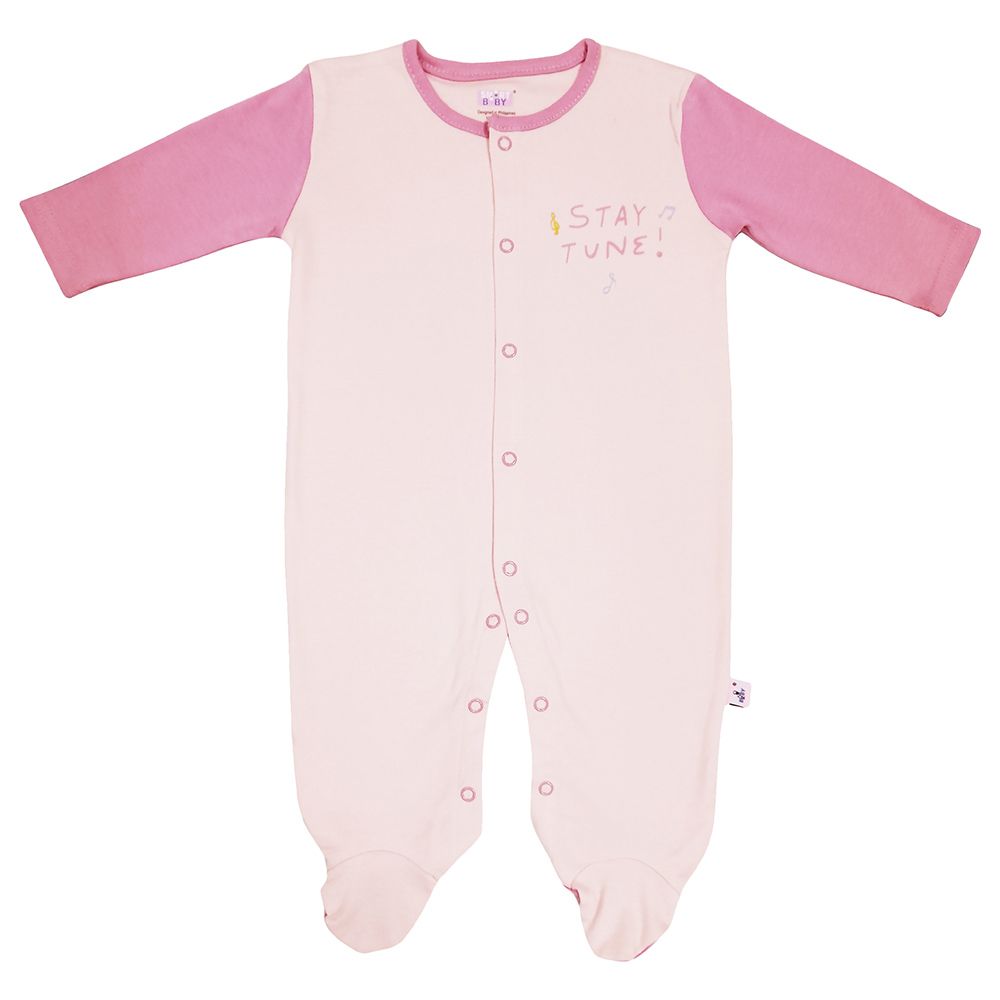 Smart Baby - Baby Girl Footed Sleepsuit - Light Pink