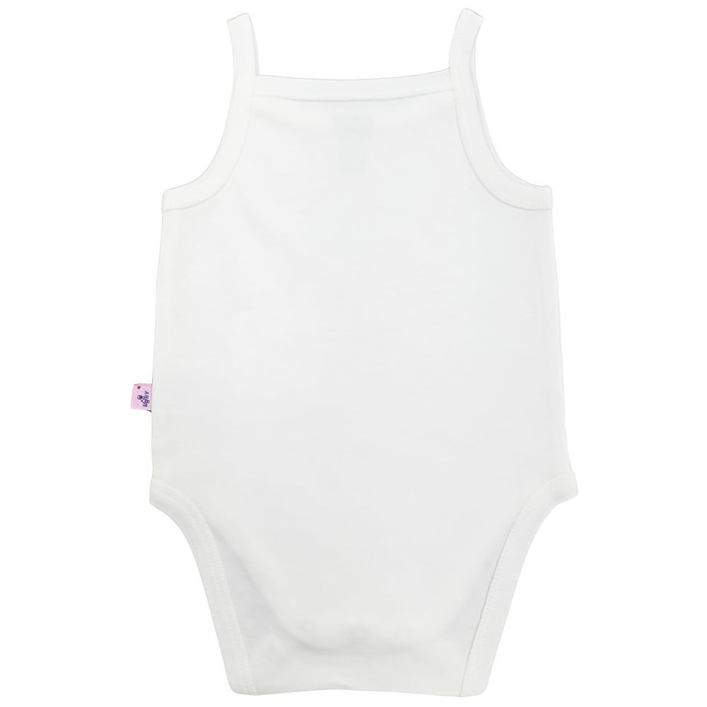 Smart Baby - Sleeveless Organic Cotton Bodysuit - White