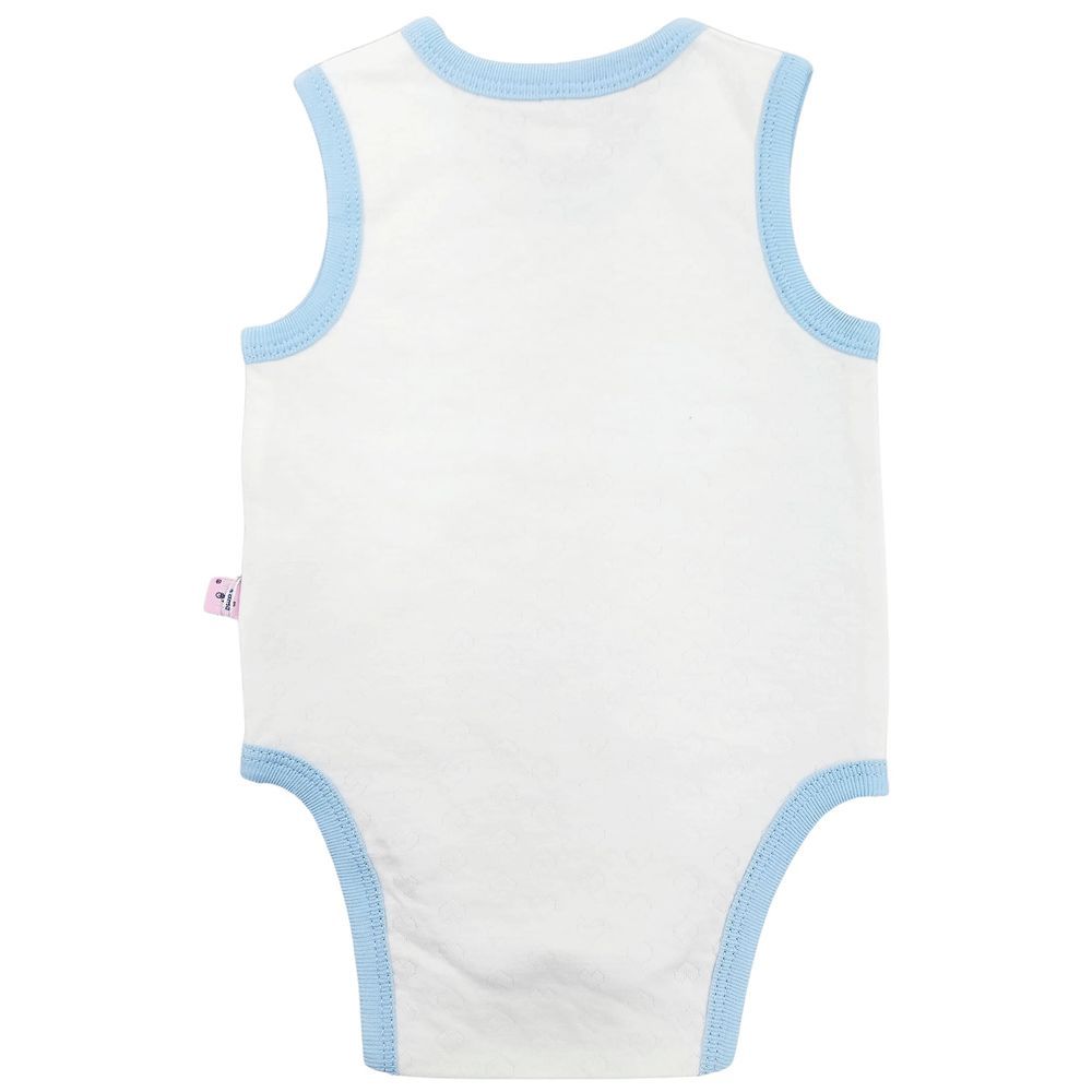 Smart Baby - Sleeveless Organic Bodysuit - Blue