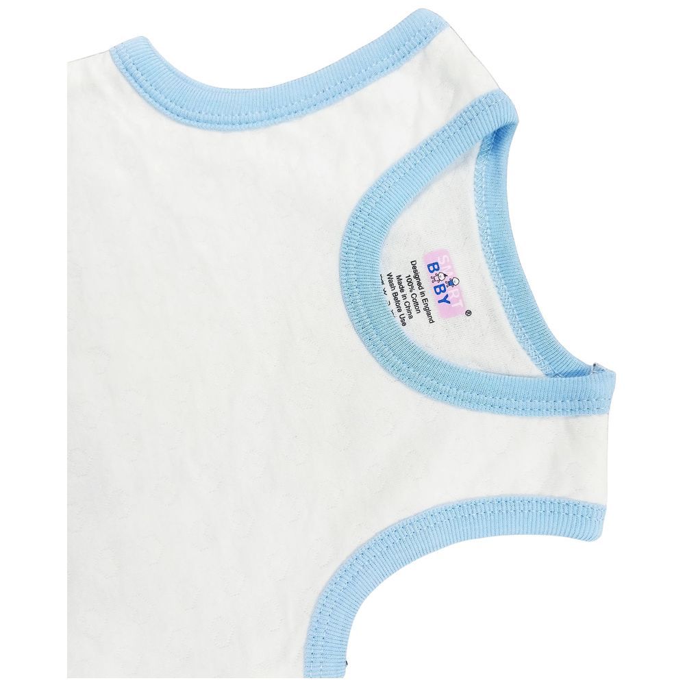 Smart Baby - Sleeveless Organic Bodysuit - Blue