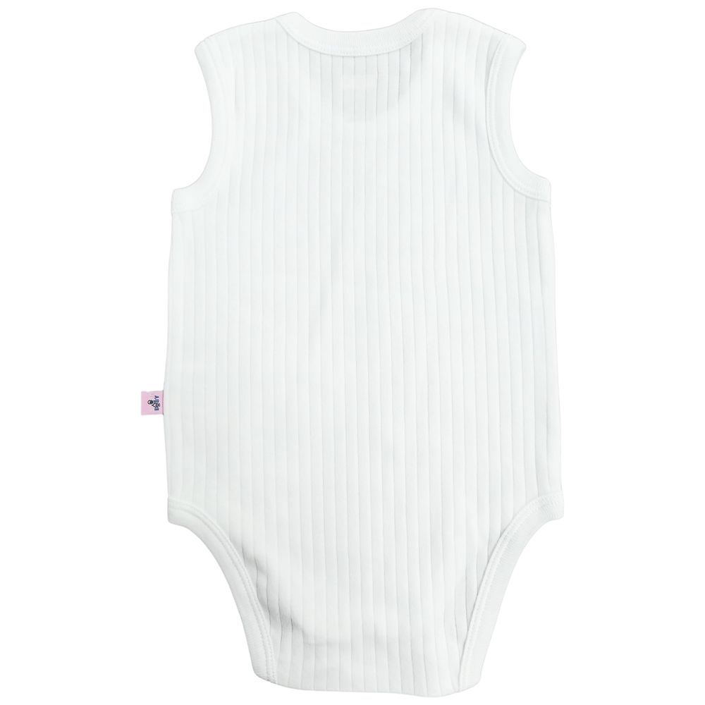 Smart Baby - Boy Sleeveless Organic Bodysuit - White