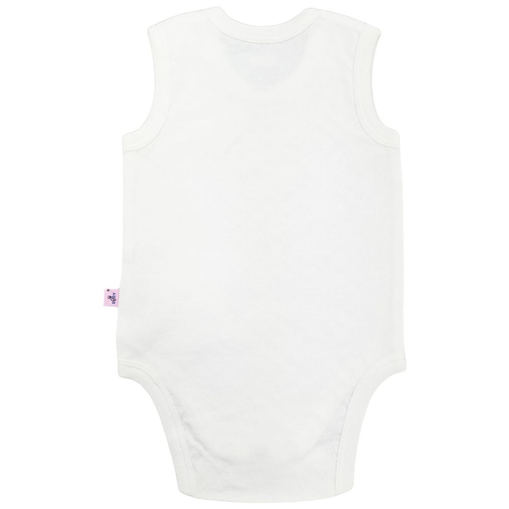 Smart Baby - Boy Sleeveless Bodysuit - White