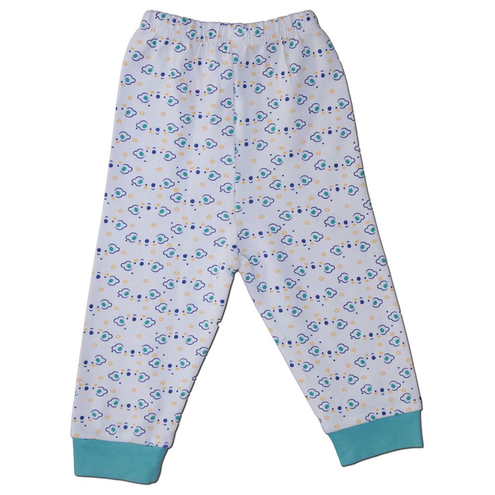 Smart Baby - Baby Boy Printed Pajama - White