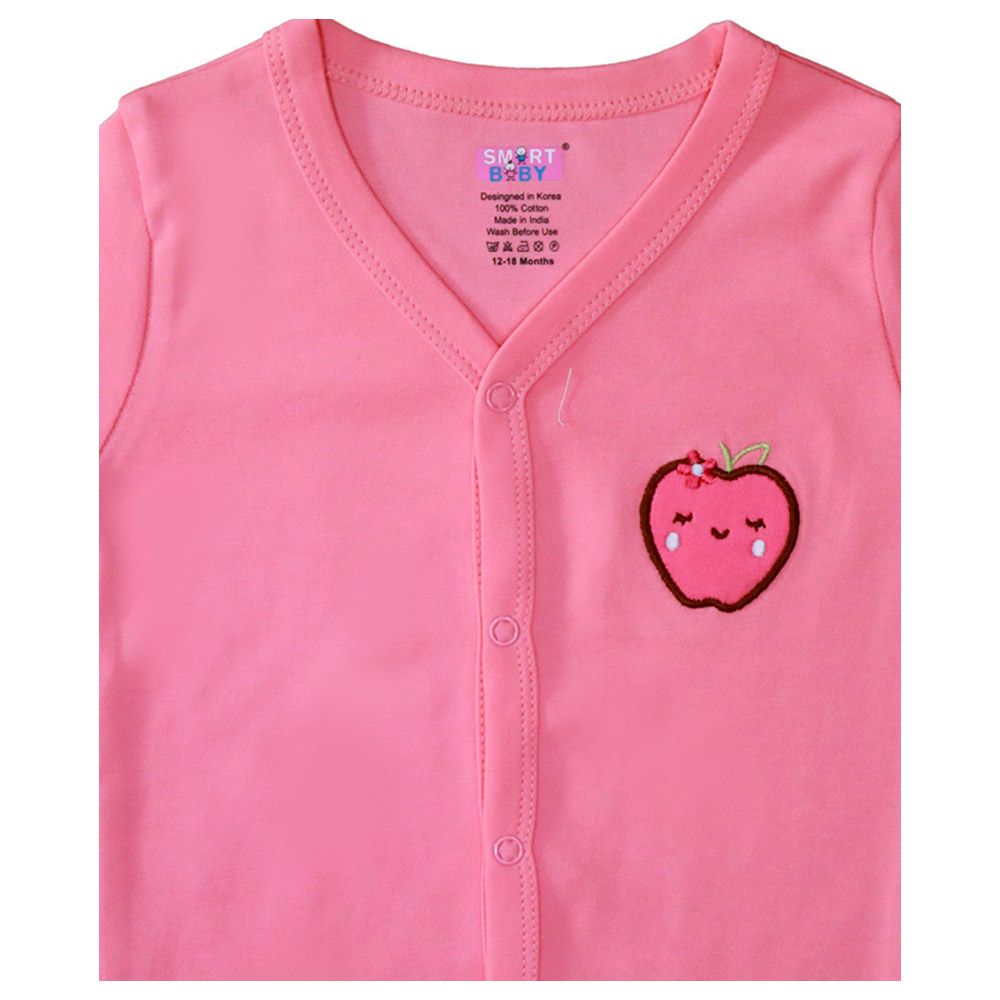 Smart Baby - Baby Girl Full Sleeves Front Button Shirt - Baby Pink