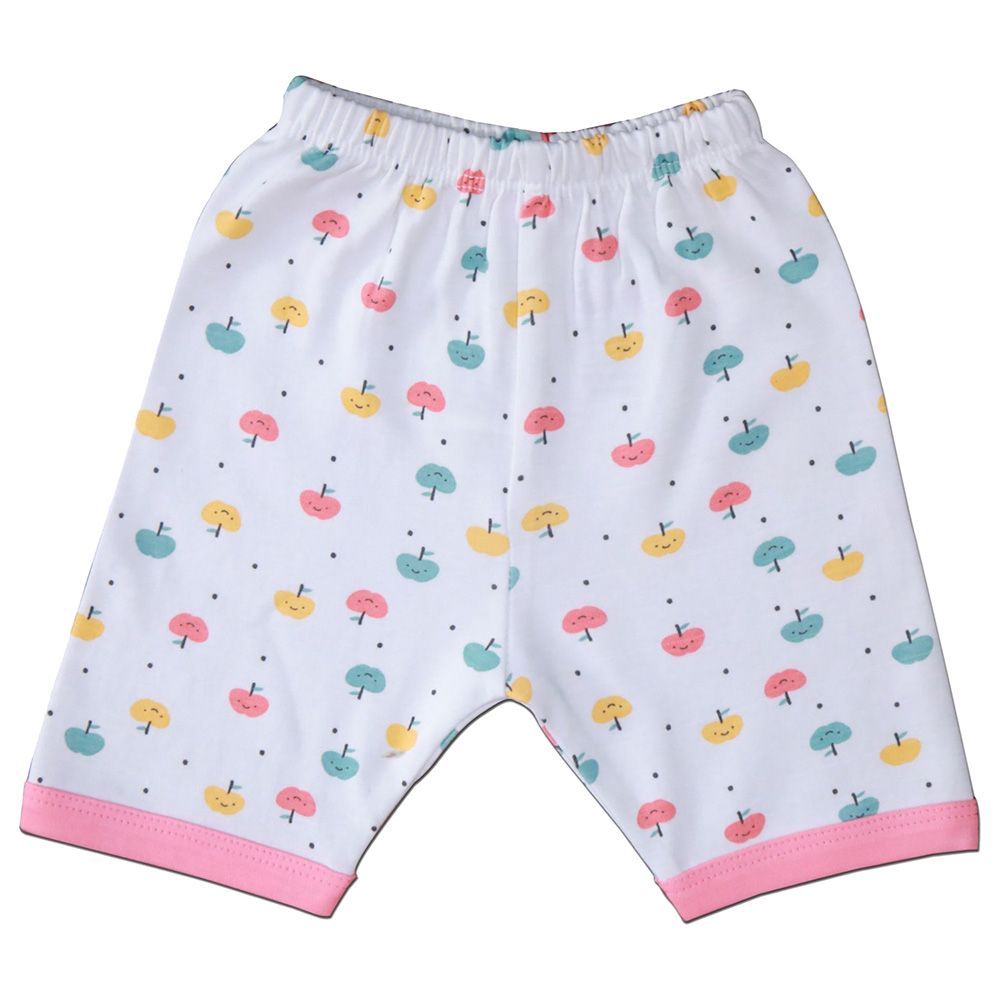 Smart Baby - Baby Girl Printed Shorts - Baby Pink