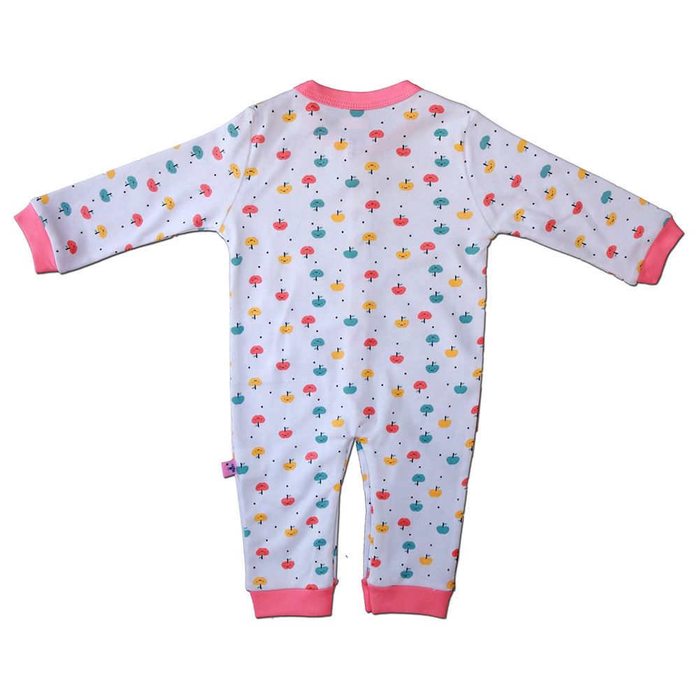 Smart Baby - Baby Girl Open Feet Sleepsuit - Baby Pink